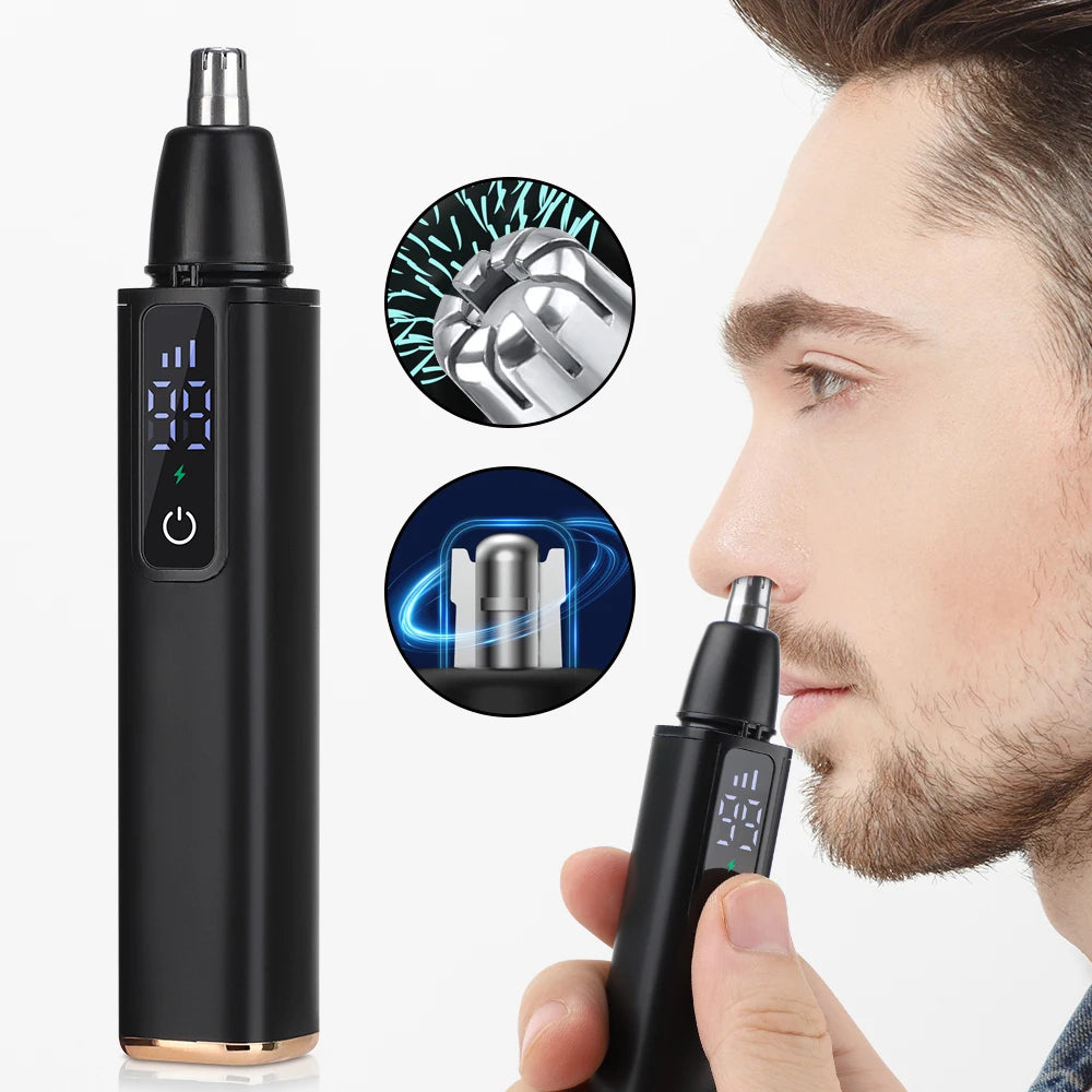 Electric Nose Hair Trimmer For Men Rechargeable Professional Painless Lips Eyebrows Ear Hair Trimmer Men's Razor Face Shaver